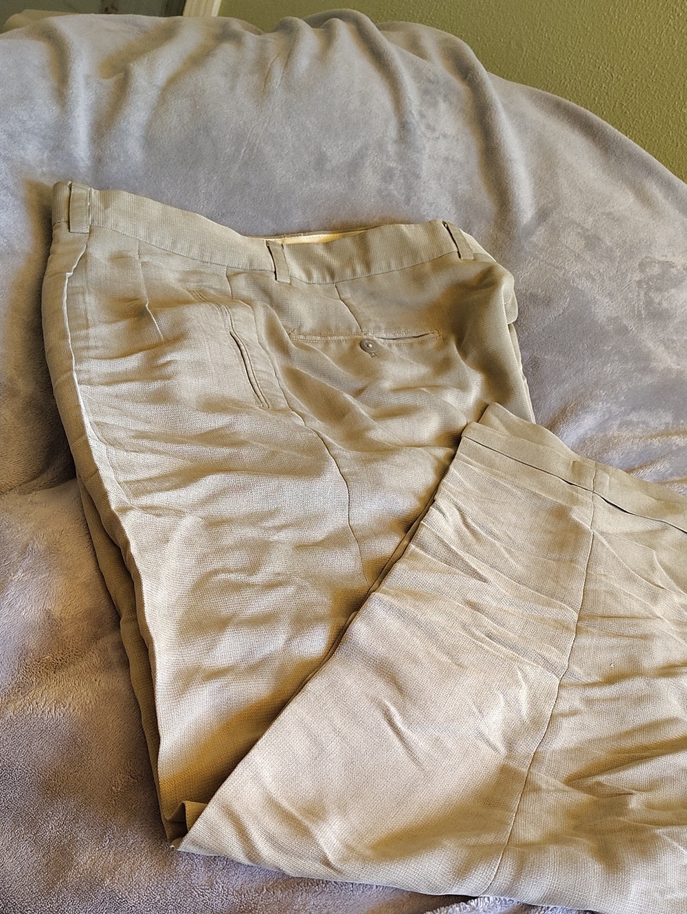 Crazy Horse Men's Light Beige Dress Pants